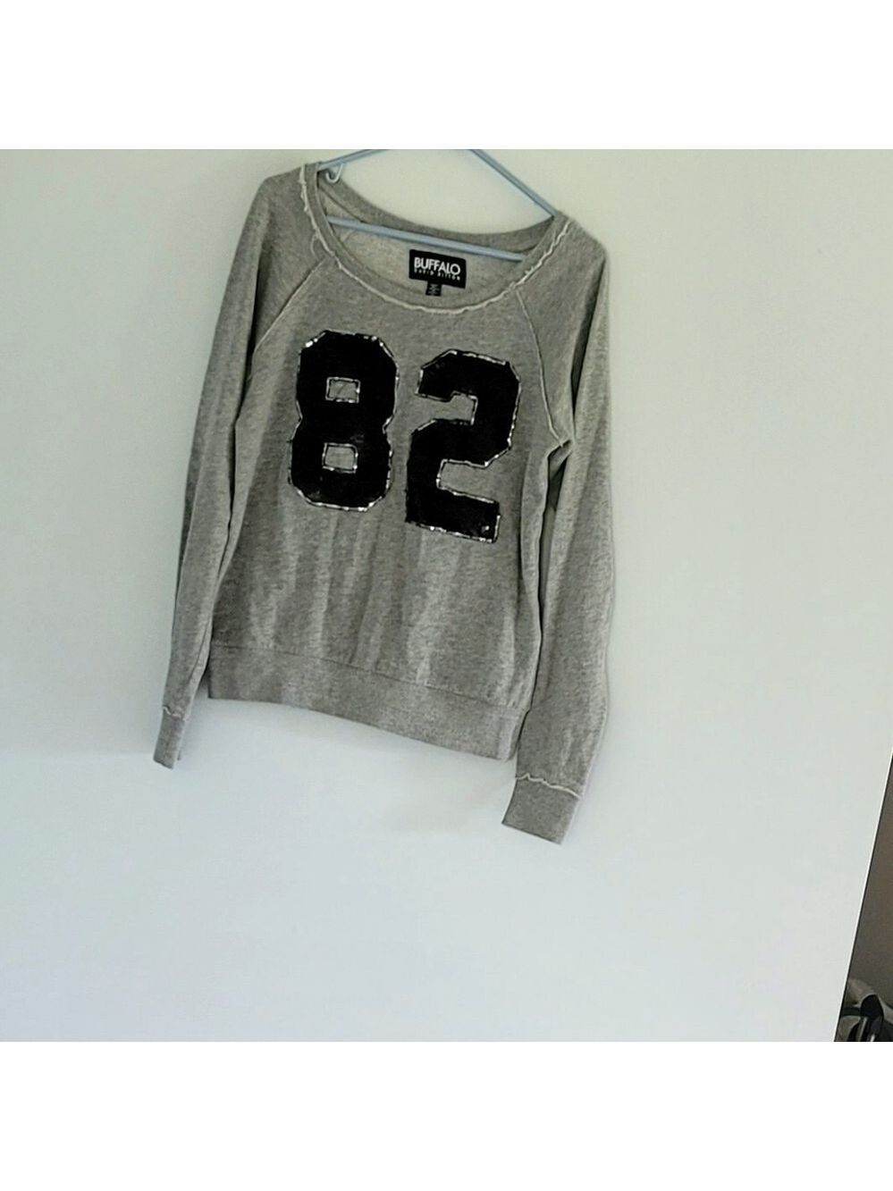 Buffalo David Bitton Petite Sequined Sweatshirt Size S